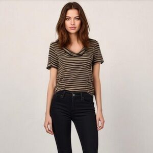 2 for $10 H&M Cowl Neck Striped Top Strechy Women’s Size Medium